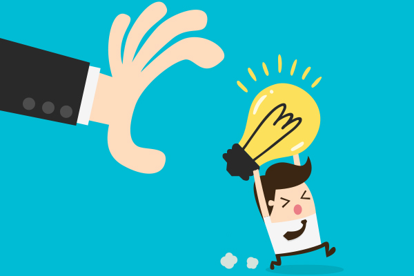 hand grabbing light bulb